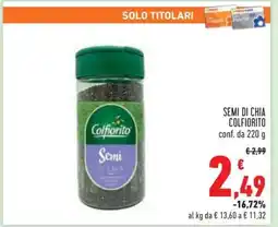 Conad SEMI DI CHIA COLFIORITO offerta