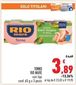 Conad TONNO RIO MARE offerta