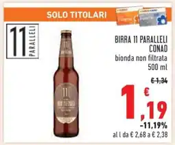 Conad BIRRA 11 PARALLELI CONAD offerta