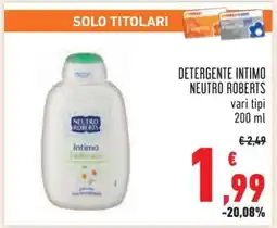 Conad DETERGENTE INTIMO NEUTRO ROBERTS offerta