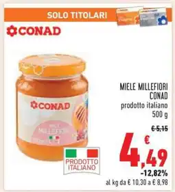 Conad Miele millefiori CONAD offerta