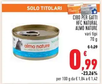 Conad Cibo per gatti HFC Natural Almo Nature offerta
