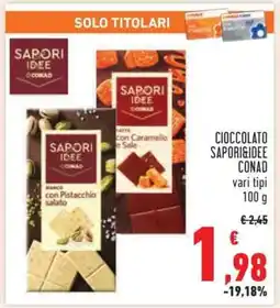 Conad CIOCCOLATO SAPORIDEIDEA CONAD offerta