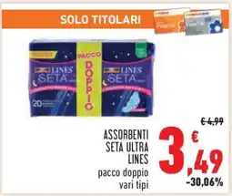 Conad Assorbenti Seta Ultra Lines offerta