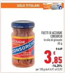 Conad FILETTI DI ACCIUGHE CONSORCIO offerta