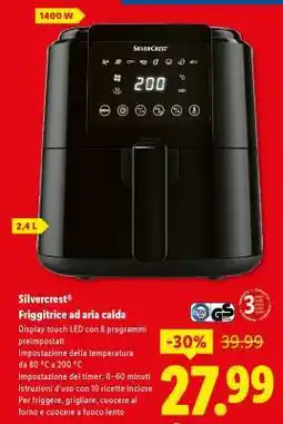 Lidl Silvercrest Friggitrice ad aria calda offerta
