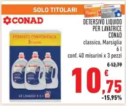 Conad DETERSIVO LIQUIDO PER LAVATRICE CONAD offerta