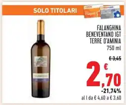 Conad Falanghina Beneventano IGT Terre D'Aminia offerta