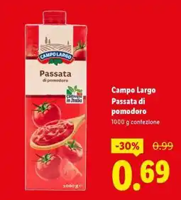 Lidl Campo Largo Passata di pomodoro offerta