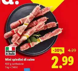Lidl Mini spiedini di suino offerta
