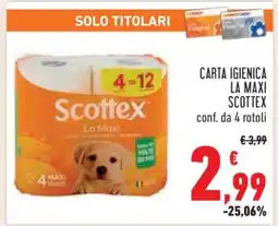 Conad Carta igienica La Maxi Scottex offerta