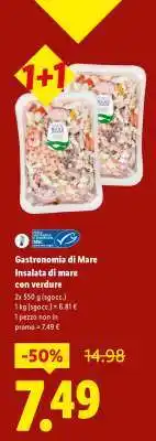 Lidl Gastronomia di Mare Insalata di mare con verdure offerta