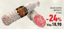 Conad Salame cascina bortolotti al taglio offerta