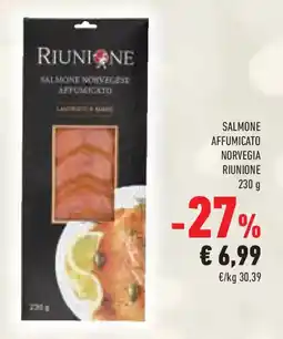 Conad Salmone affumicato norvegia RIUNIONE offerta