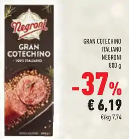 Conad Gran cotechino italiano NEGRONI offerta