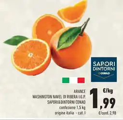 Conad Arance washington navel di ribera i.g.p. SAPORI&DINTORNI CONAD confezione origine italia - cat.I offerta