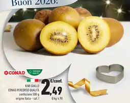 Conad Kiwi giallo CONAD percorso qualità confezione origine Italia cat. I offerta