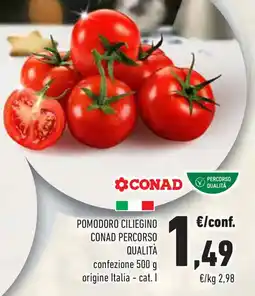 Conad Pomodoro ciliegino CONAD PERCORSO QUALITÀ confezione origine Italia - cat. I offerta