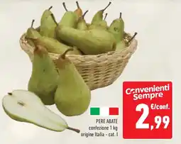 Conad Pere abate confezione origine Italia - cat. I offerta