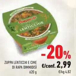 Conad ZUPPA LENTICCHI E CIME DI RAPA DIMMIDISÌ offerta
