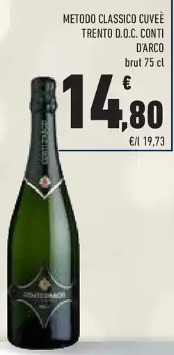 Conad Metodo classico cuveè trento d.o.c. CONTI D'ARCO brut offerta