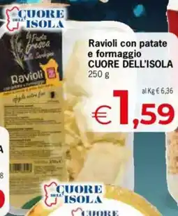 Despar Ravioli con patate e formaggio CUORE DELL'ISOLA offerta