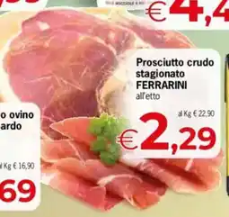 Despar Prosciutto crudo stagionato FERRARINI all'etto offerta