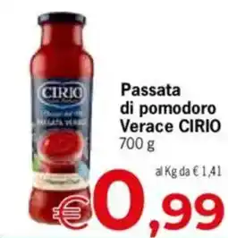 Despar Passata di pomodoro Verace CIRIO offerta