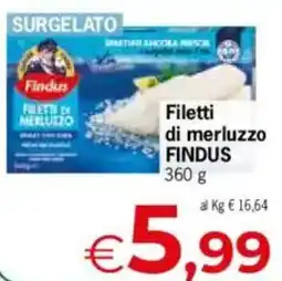 Despar Filetti di merluzzo FINDUS offerta