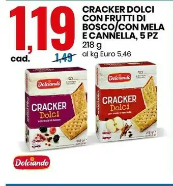 Eurospin Cracker dolci con frutti di bosco offerta