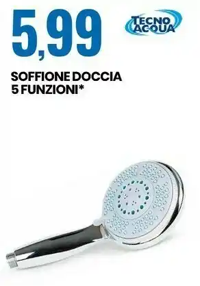 Eurospin Tecno acqua soffione doccia 5 funzioni offerta