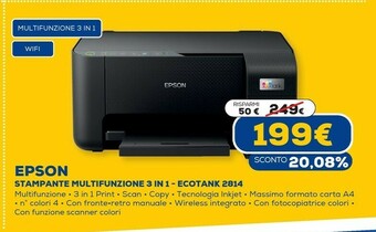 Euronics Ecotank et-2814 offerta