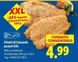 Lidl Filetti di Limanda panati XXL offerta