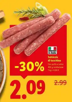Lidl Salsiccia di tacchino offerta