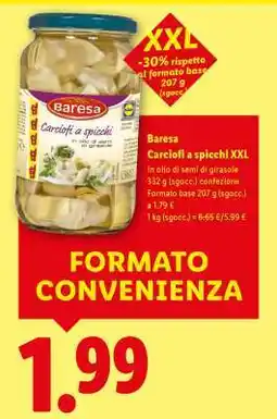 Lidl Baresa Carciofi a spicchi XXL offerta