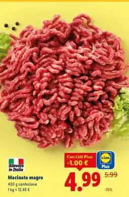 Lidl Macinato magro offerta