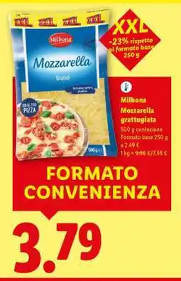 Lidl Milbona Mozzarella grattugiata offerta