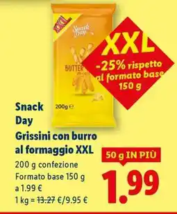 Lidl Snack Day Grissini con burro al formaggio XXL offerta