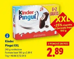 Lidl Kinder Pinguì XXL offerta