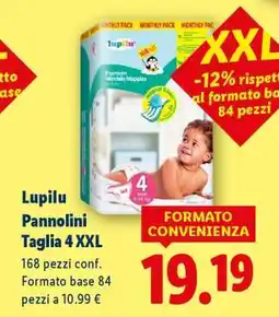 Lidl Lupilu Pannolini Taglia 4 XXL offerta