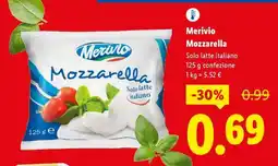 Lidl Merivio Mozzarella offerta