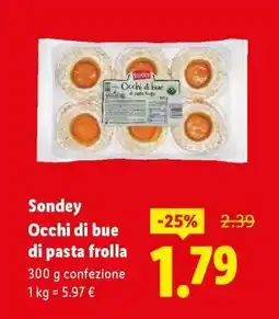 Lidl Sondef Occhi di bue di pasta frolla offerta