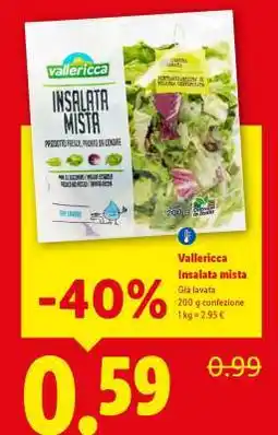 Lidl Vallericca Insalata mista offerta