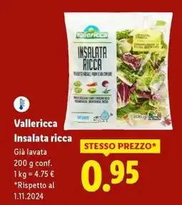 Lidl Vallericca Insalata ricca offerta
