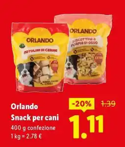 Lidl Orlando Snack per cani offerta