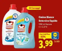 Lidl OMINO BIANCO detersivo liquido offerta