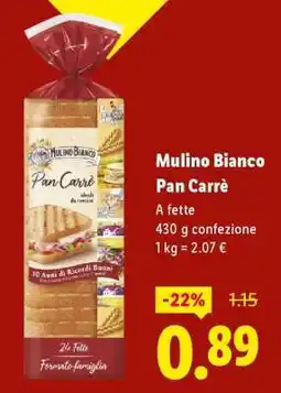 Lidl MULINO BIANCO Pan Carrè offerta