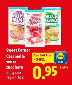 Lidl Sweet Corner Caramelle senza zucchero offerta