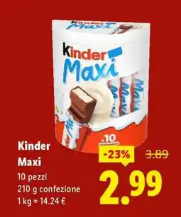 Lidl KINDER MAXI offerta