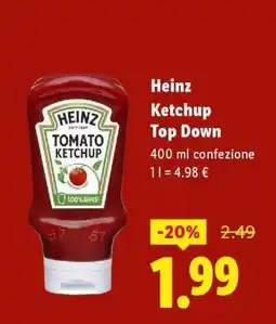 Lidl HEINZ Ketchup Top Down offerta